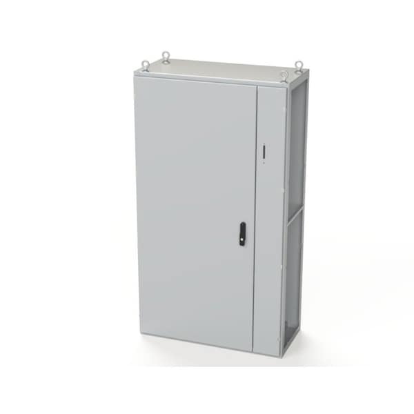 3 Point Latch with Coinproof/Padlocking Swing Handle Electrical Enclosures, 70.87 in H, 18 in D